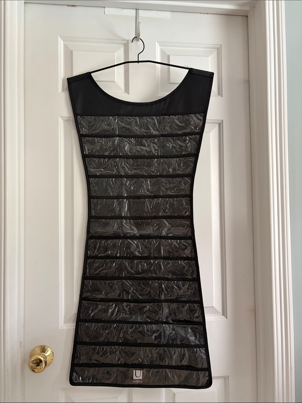 Umbra Black Dress-Style Jewelry Organizer with Clear Pockets